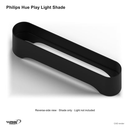 Alternate CAD view of the PrintRacer Hue Play shade showing its shape and openings.